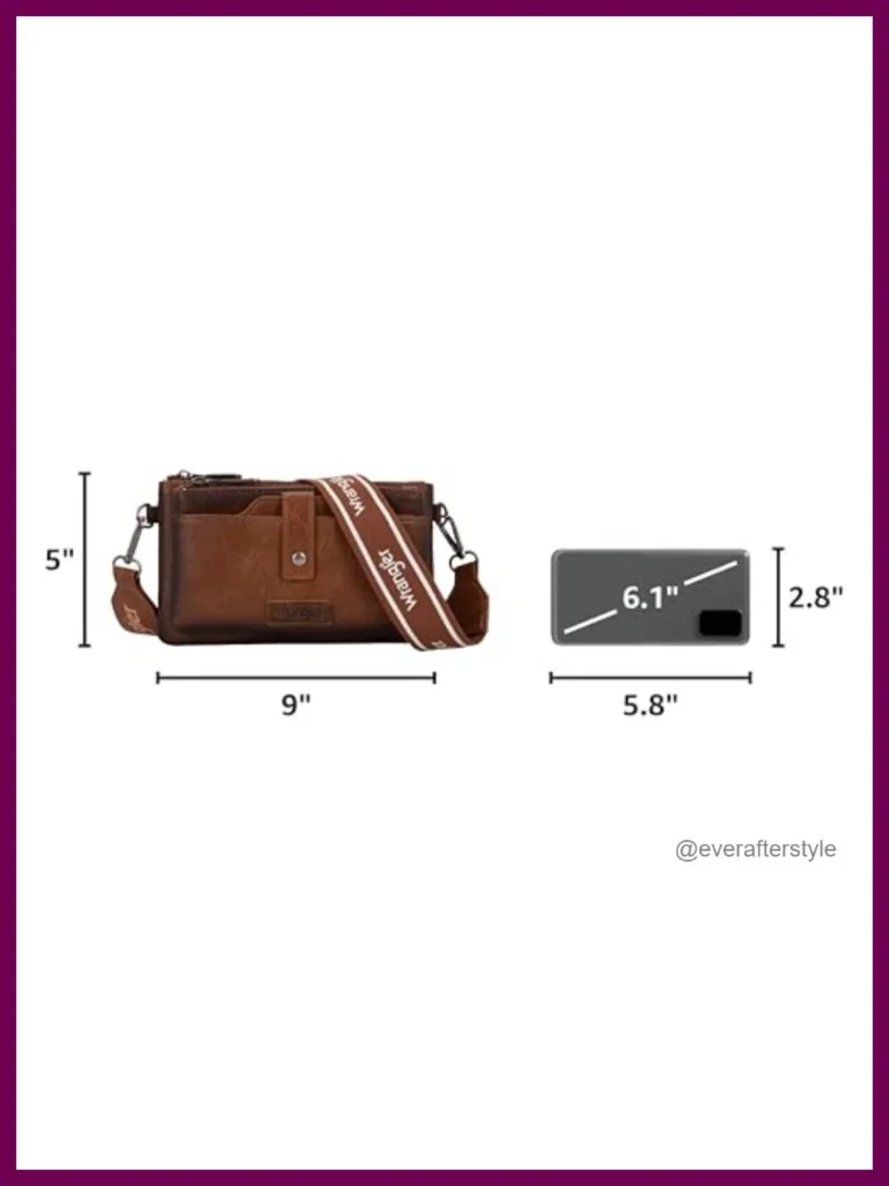 Vegan Leather Crossbody Wallet Card Holder Double Zipper